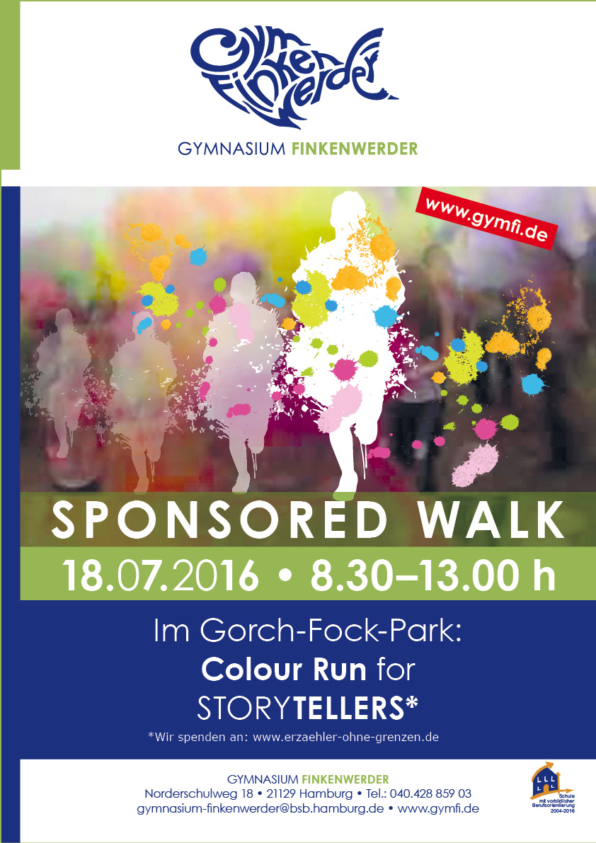 Sponsored Walk Colour Run For Storytellers Gymnasium Finkenwerder