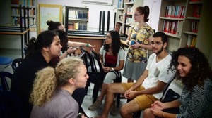 Begegnung mit israelischen Schülerinnen und Schülern im Shalom Hartman Institute in Jerusalem